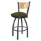 Holland Bar Stool Co 25" Swivel Counter Stool, Pewter Finish, Nat Back, Graph Parrot Seat 83025PWNatMplB015 - alternate 2